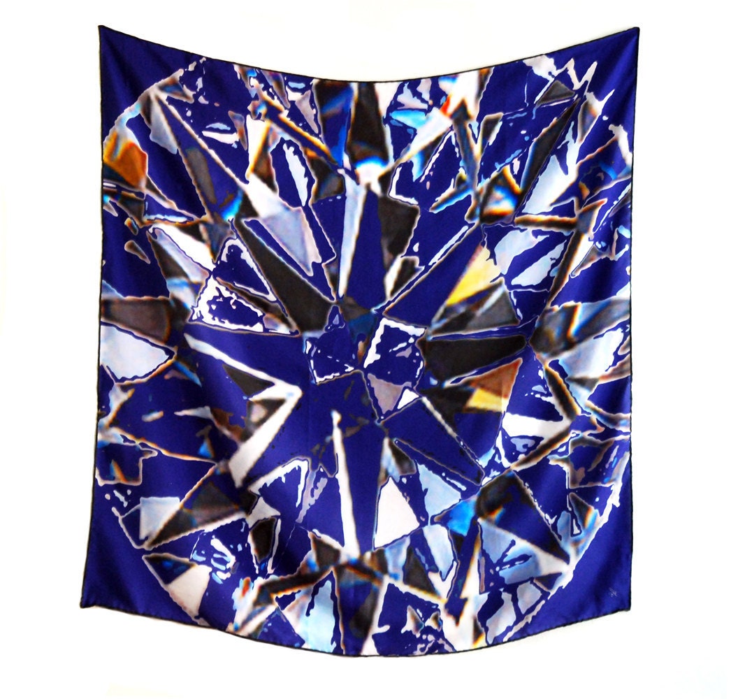 Facets - scarf (blue)