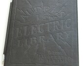 SALE: Embossed leather "Electric Library" smart cover for iPad 2 (prototype, black)