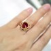 Engagement Ring - 2.1 Carat Rubellite Tourmaline Ring With Diamonds, 14K Rose Gold
