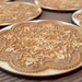 Coasters: Engraved wooden coaster set - Floral