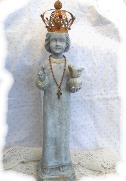Vintage Retro Infant Jesus of Prague Statue Christmas Collection Artist Feature Series