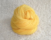 Hand dyed yarn, Fingering weight, Superwash Merino Wool and Nylon, 460 yards/100g- 'Rubber Duckie'