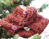 The Katniss Everdeen - Knit Cowl in Arrow & Rib in Red Gold Green