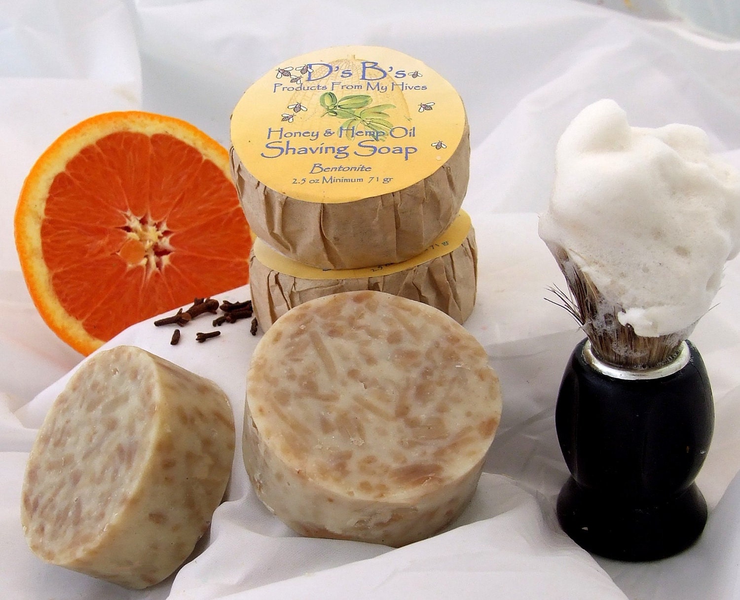 Hemp and Honey Shaving Soap made with Hemp Oil & Bentonite