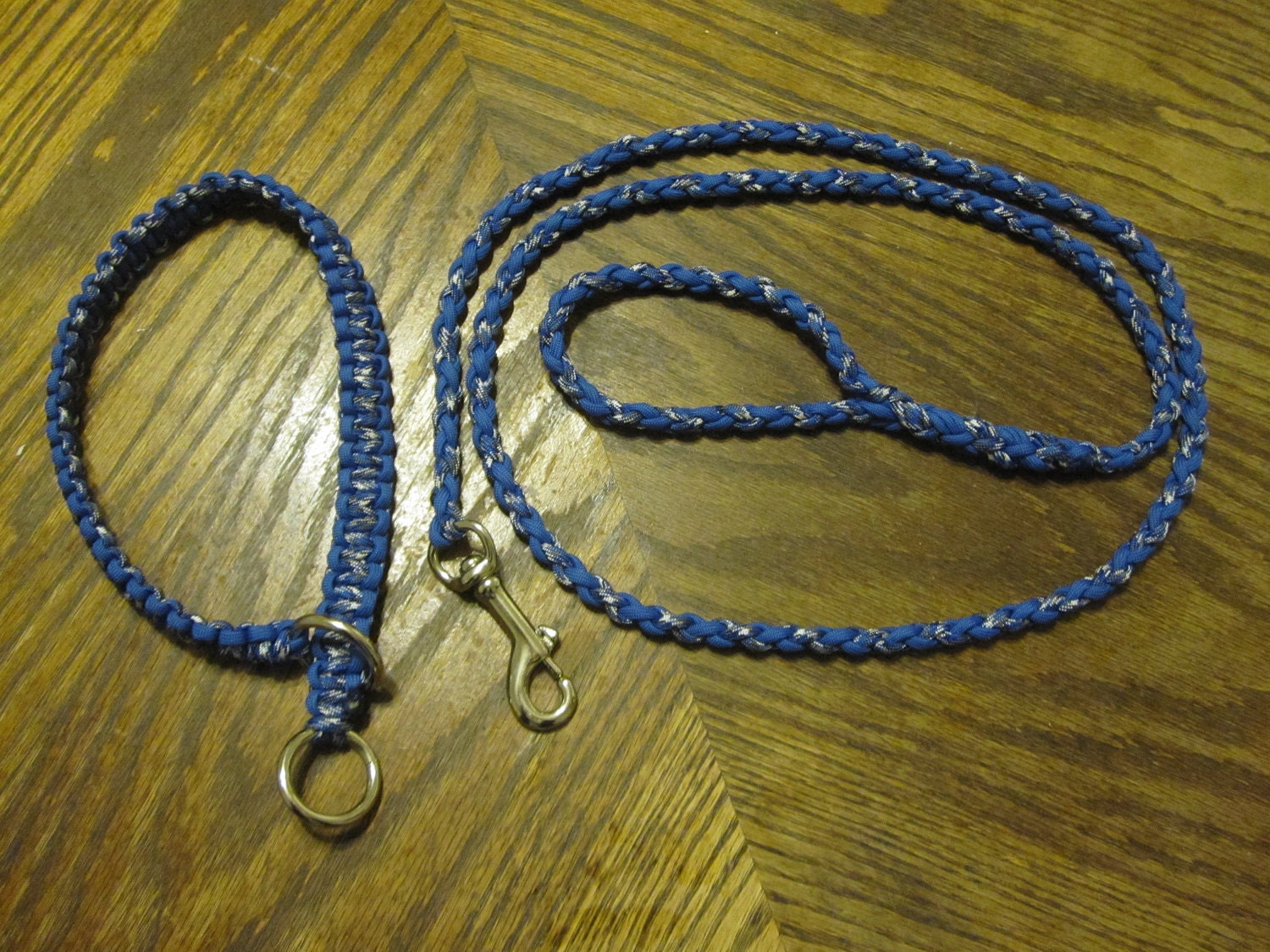 550 Paracord Custom Survival Cobra Dog Slip Collar and 5 Foot Braided Leash- Matching Set