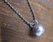 Kettlebell Charm Pewter on a ball chain
