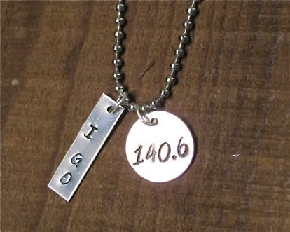 I GO 140.6 Ironman charm necklace