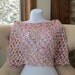 CROCHET CAPE. Lovely, Multicolored Capelet for dressy or casual attire. Confetti yarn Capelet.