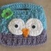Owl Purse. Blue and purple owl wristlet. Cute Gift for Girl.