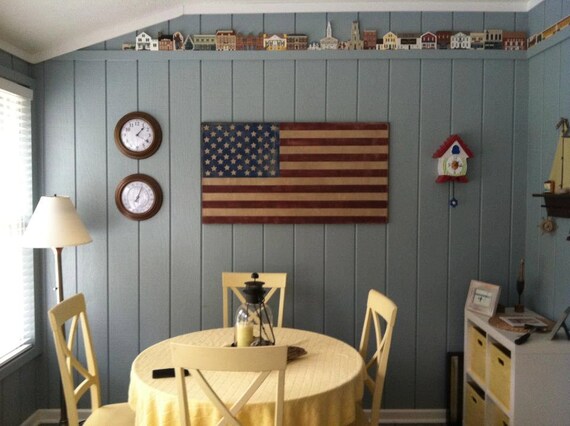 24 x 44 HAND PAINTED Indoor American Flag