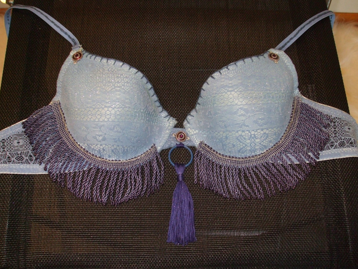 Belly Dance Bra "Rhythm in Blue"
