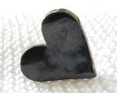 Ceramic Heart Ring Bronze Black Everyday Jewelry Adjustable Silver Plated Valentine Ring