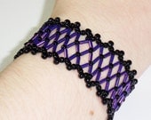 Purple & Black Netted Bracelet