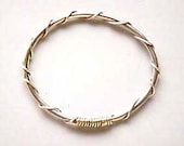 Solid Twisted Sterling Silver Bangle