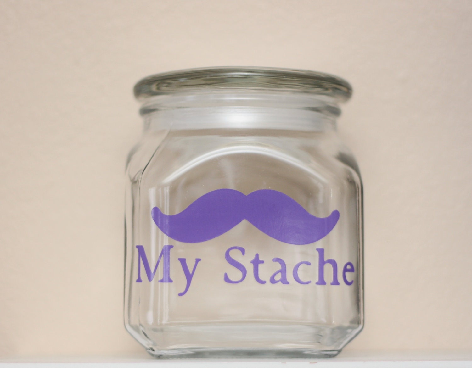 My Stache - MINI - Mustache Money Jar - Lavender/Purple