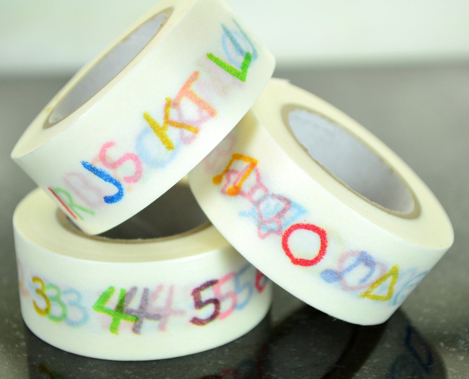 Letters, Numbers and Shapes Washi Tape - Pack