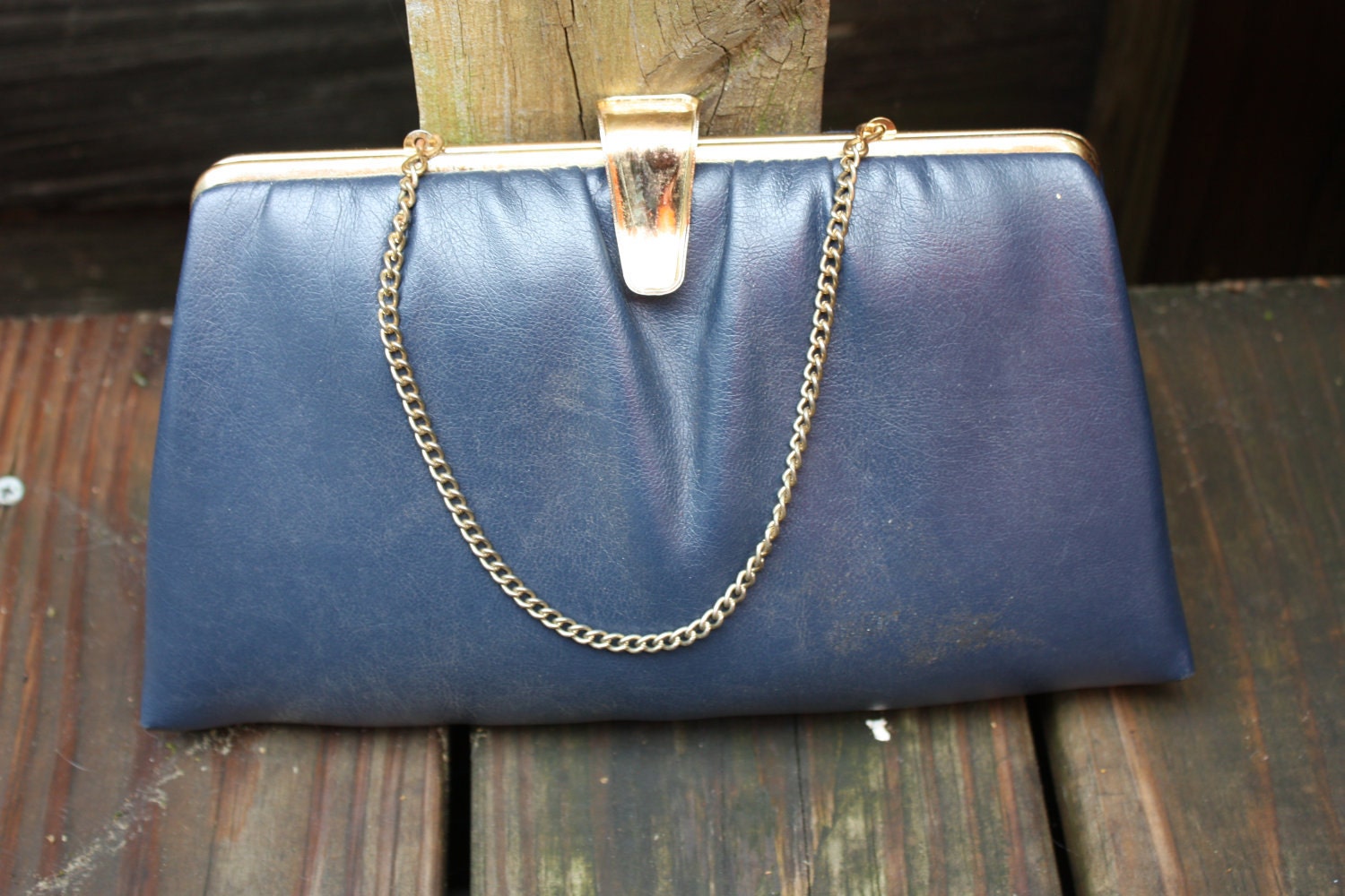 Vintage Blue Ande Clutch Bag/Purse Circa 1960's