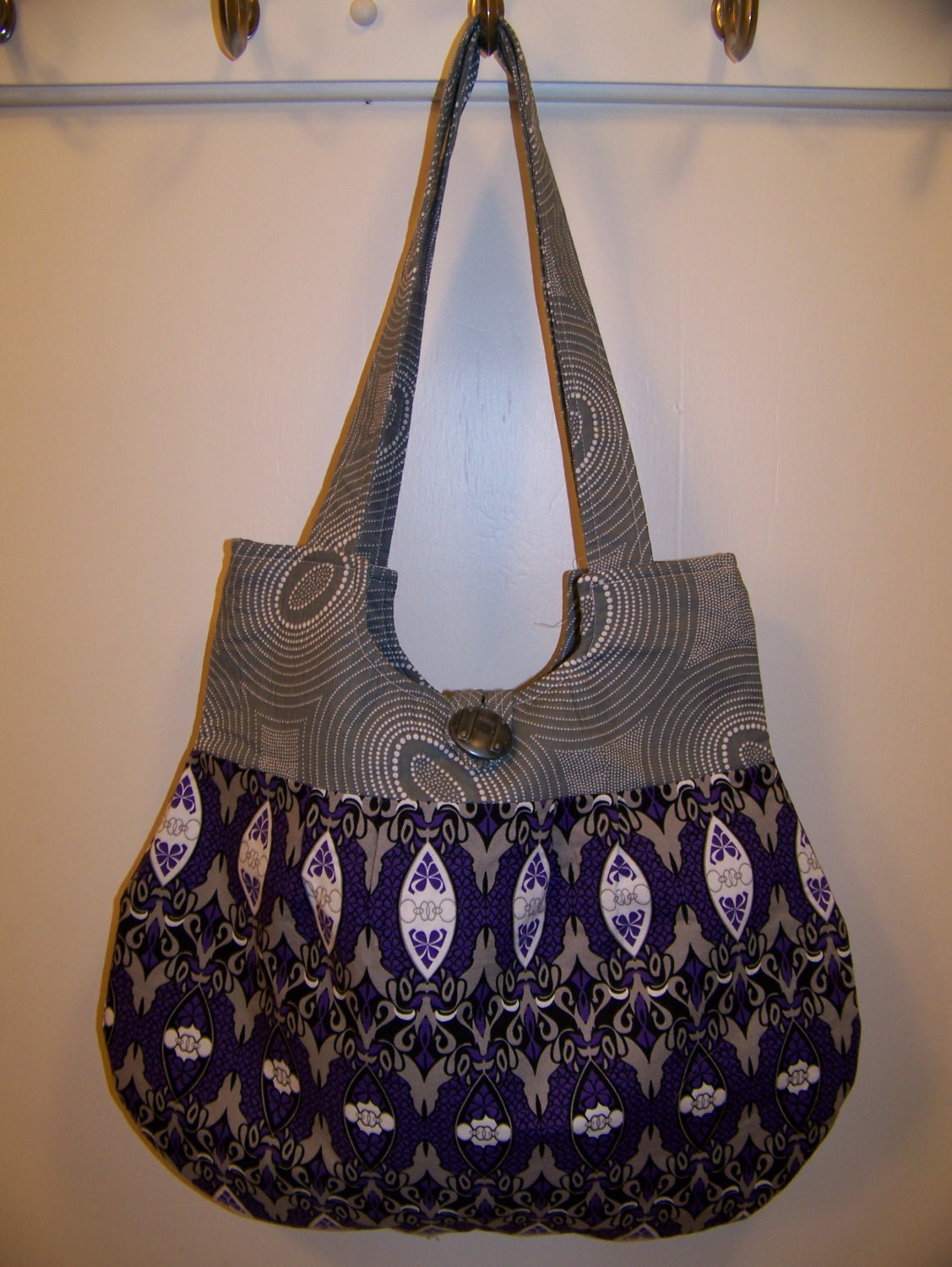 Beautiful purple and black purse