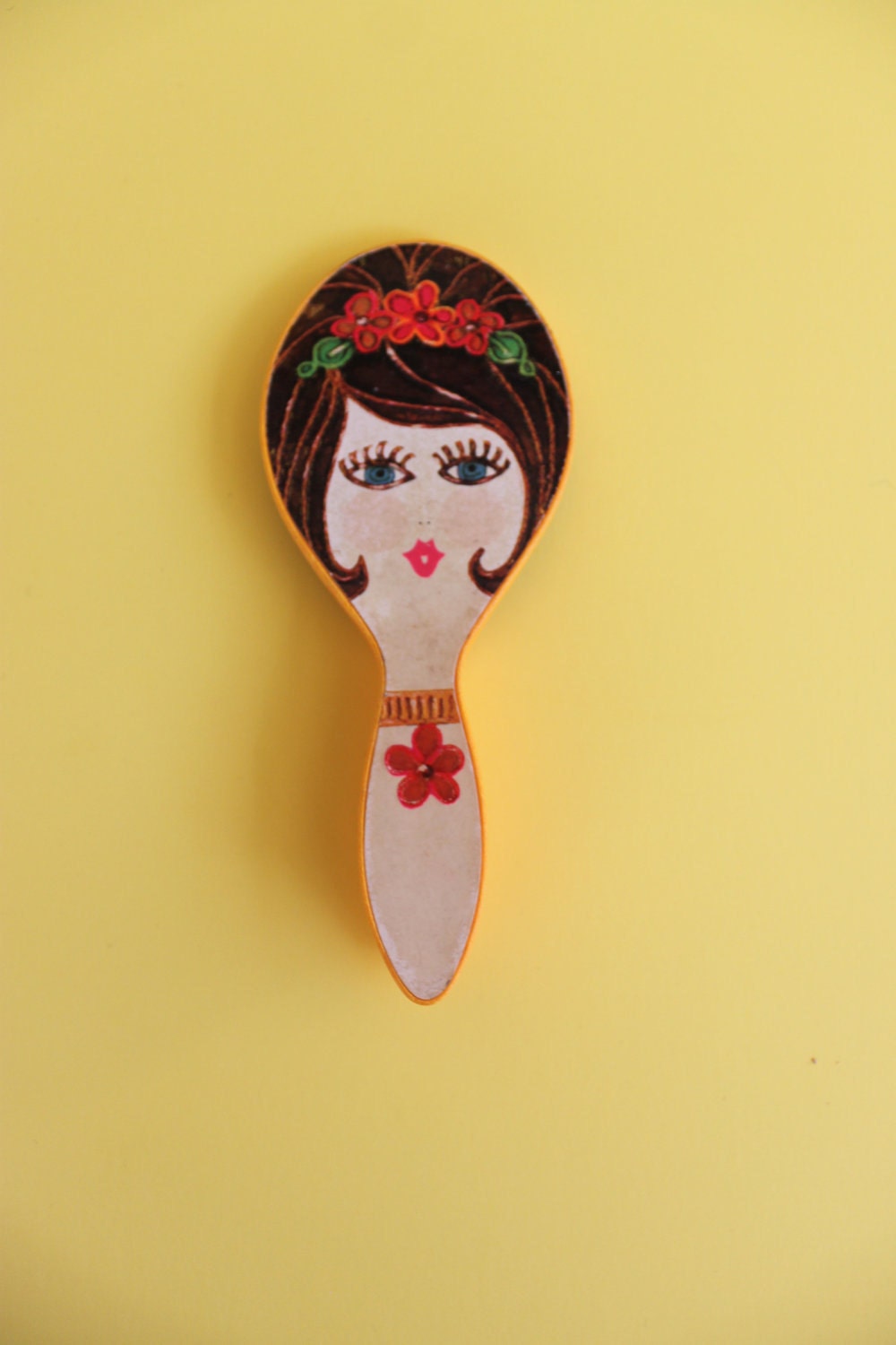 Lovely Mod Lady Hand Mirror