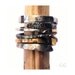 RING "Energy4" in Sterling Silver and Gold metal, Modern, Hammered, Forged, Stackable, Organic, Rustic, Personalized.