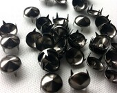 100 1/2" GUNMETAL Cone Studs - Big Chunky low rise spike cone studs - Ships quickly from US
