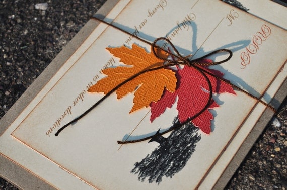 Fall Wedding Invitations Tree Wedding Invitations