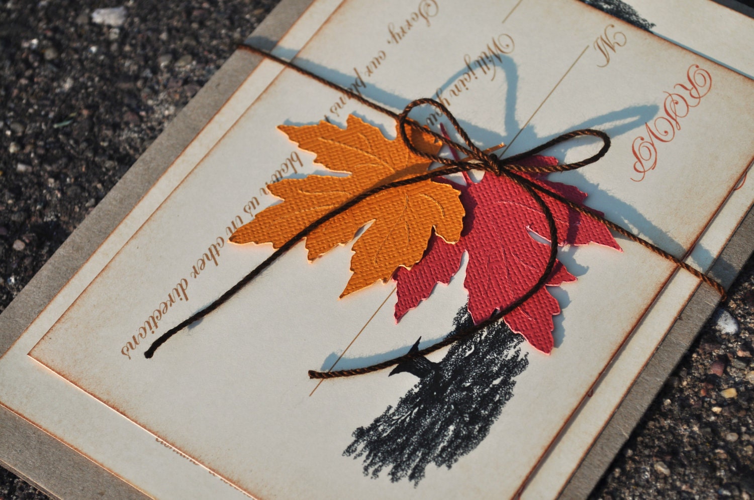 Fall Wedding Invitations Tree Wedding Invitations