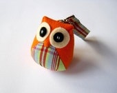 Botania - the Little Cute Owl Doll with Bag: plush, keychain, children, kid, baby, boy, girl, kid, plaid, orange, colorful