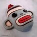 ON HOLD for WILLIAM - Sock Monkey Wall Hanging Mask- Ceramic Art by Calan Ree