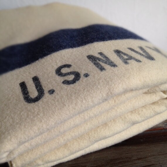 World War II Era U.S. Navy Blanket by HeritageAlliance on Etsy