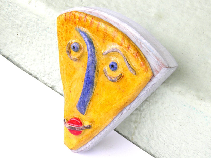 Ceramic Head, Sculpture of head, Head of porcelain (Wall Art), Wall art sculpture of head, Head