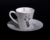 Giraffe Espresso Cup and Saucer.