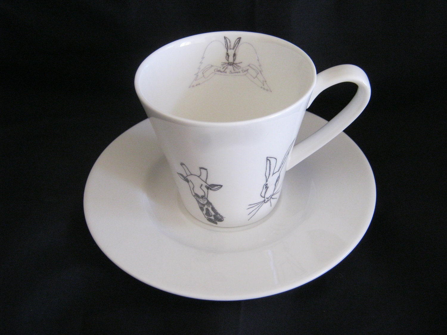 Hare and Giraffe teacup and Saucer