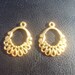 High End Vermiel Gold Chandelier Earring Findings Component 20x15mm 2 Pieces 1 Pair...Designer, Luxe, Rare, Detailed...