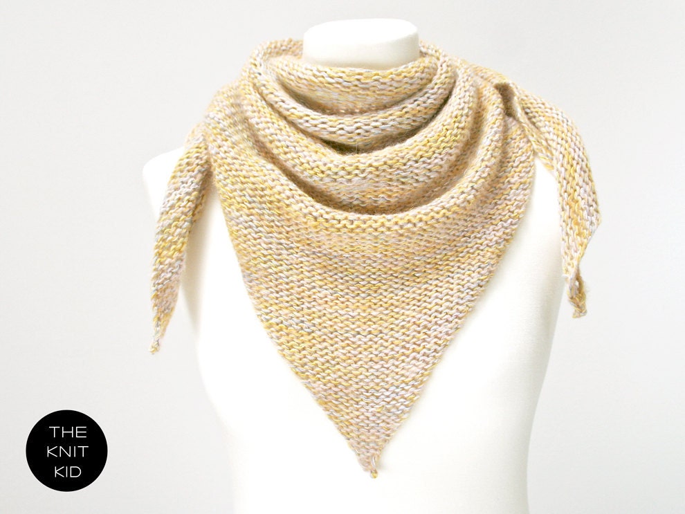 triangle scarf merino pastel colorful triangular shawl the knit kid