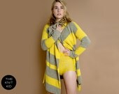 yellow greige beige grey knit sweater jacket coat bulky cashmere merino theknitkid