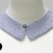 knitted collar lavender lilac pale pastel purple theknitkid