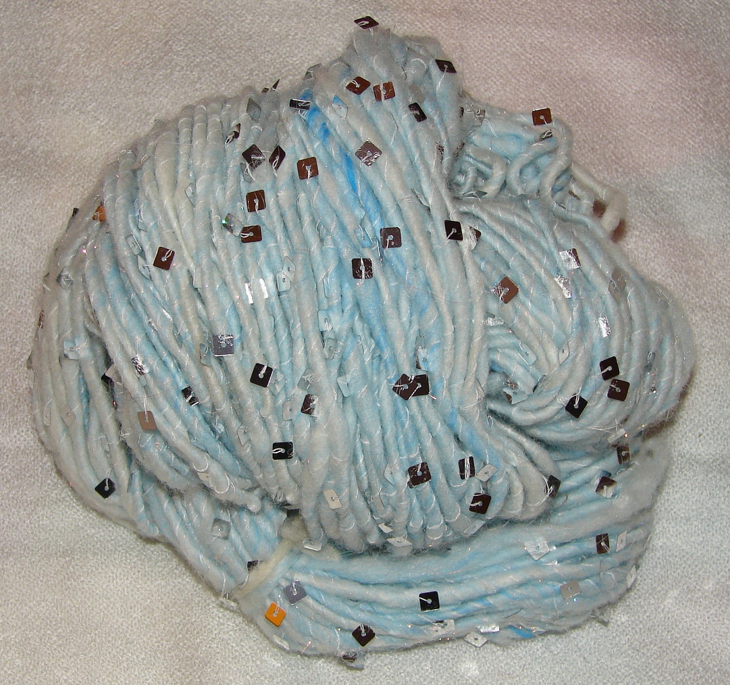 Handspun Bulky Art Yarn- Opal Essence