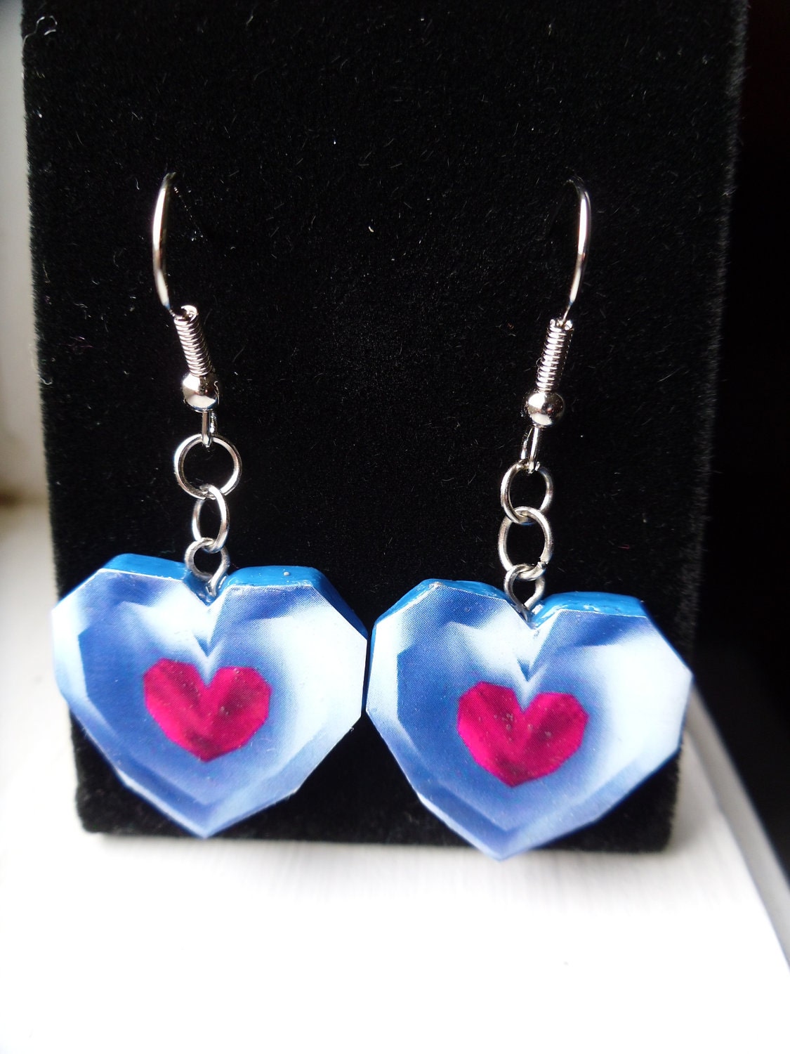 Legend of Zelda Heart Container Dangle Earrings