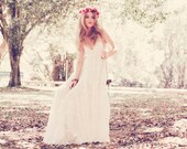 Romantic French lace Bohemian Vintage style wedding dress,