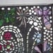Mosaic flower garden vintage window