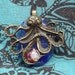 Octopus fused glass pendant