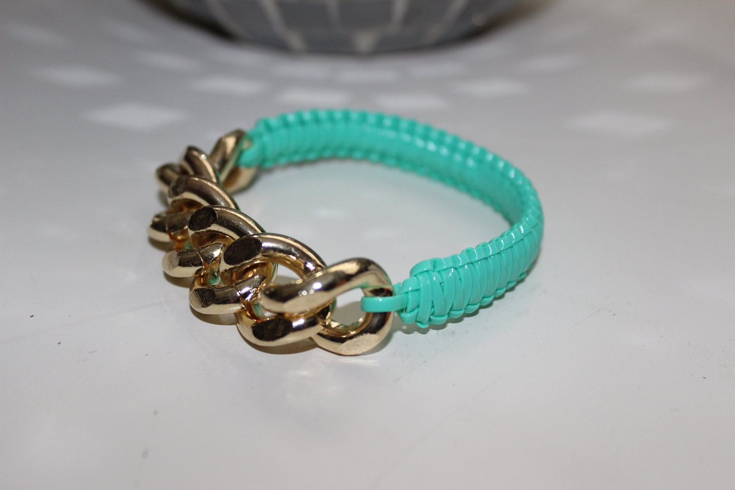 Chunky Chain & Lace Bracelet