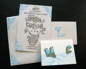 Custom, Hand-Drawn, Silkscreen and Letterpress Wedding Invitations