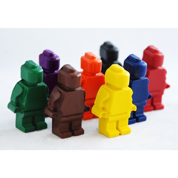 Lego Men Inspired Crayons - Set of 8