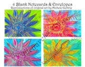 Reproduction Sunflower Art Notecards Set 2