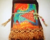 Hand-Painted and Screenprinted Tribal-Style Fabric Journal