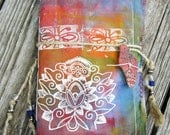Hand-Painted and Screenprinted Lotus Fabric Journal