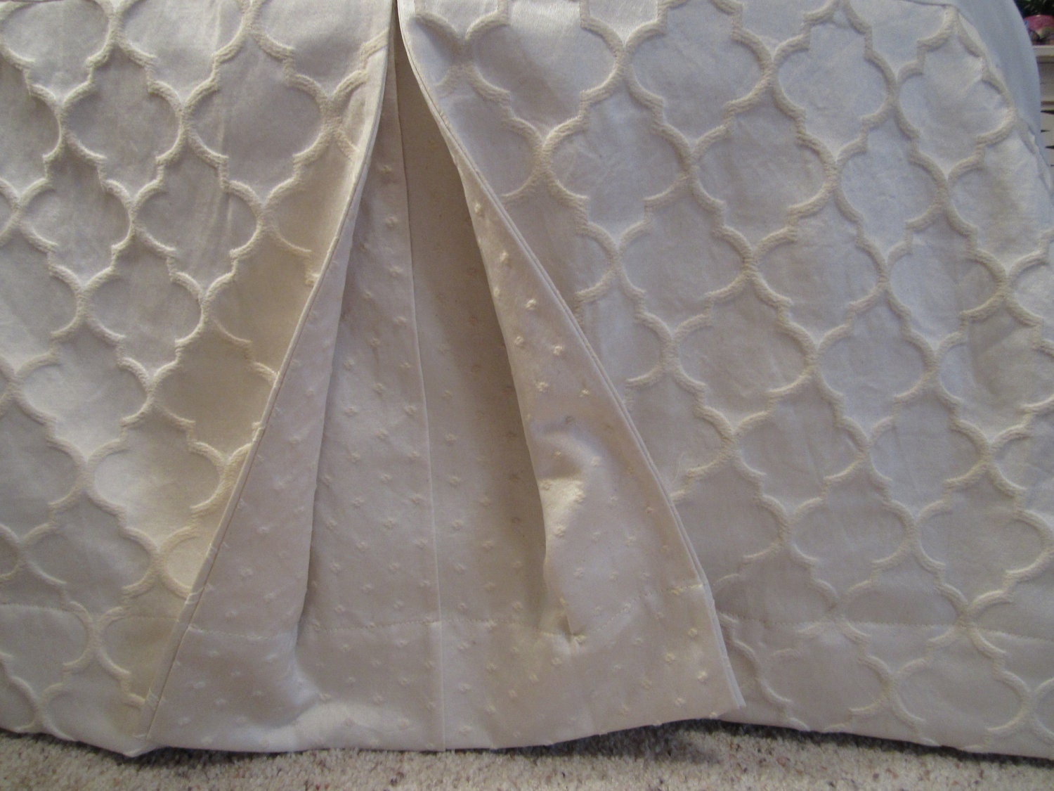 Signature Crib Skirt: Oatmeal & Cream Luxe Cotton, Custom Made to Order