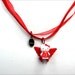 Hello Kitty Red Fairy Hello Kitty Believe Red Fairy Charm Necklace Handmade Hello Kitty Red Ribbon Gift Purse Necklace